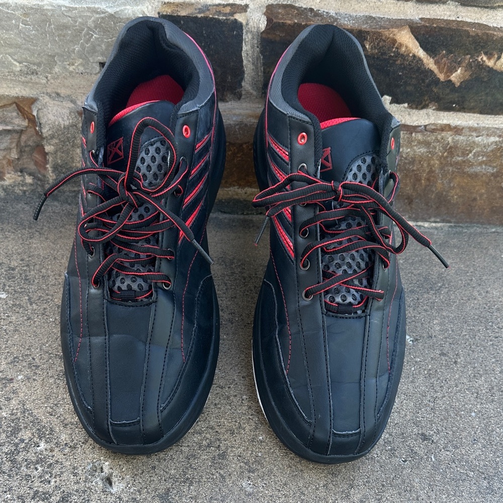 Dynamic Black and Red Men's Athletic Sneakers